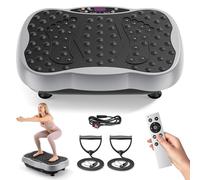 Vibration Plate Exercise Machine, 120 Speed Adjustable with 150kg Max Load, Full Body Workout Vibration Plate Lymphatic Drainage with Bluetooth & Resistance Bands for Whole Body Workout Weight Loss