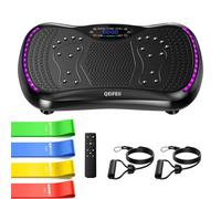 Vibration Plate Exercise Machine, 3D Vibrating Plates for Weight Loss and Lymphatic Drainage, 200 Adjustable Speeds Max Weight 400 Lbs, Whole Body Workout Sculpting Platform for Home Fitness (black)