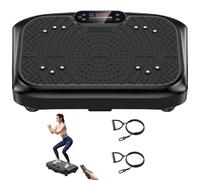 Vibration Plate Exercise Machine 450 Lbs Capacity,Vibrating Plate for Lymphatic Drainage,Power Shake Plate 199 Speeds for Weight Loss,Full Body Vibration Platform Machines for Women Men(Pitch Black)