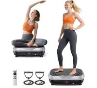 Vibration Plate Exercise Machine for Bone Density, 3 Programs + 120 Intensity Levels Full Body Workout Built-in Bluetooth Speaker 150 KG Capacity Vibration Plate for Whole Body Workout
