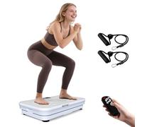 Vibration Plate Exercise Machine for Lymphatic Drainage Massage & Weight Loss, 400 lbs Capacity Vibration Platform Fitness for Whole Body Workout Shake Plate, Gym Fat Burner for Women and Men(Grey)