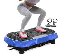 Vibration Plate Exercise Machine for Weight Loss, 220W Power Plate Vibrating Plate with 99 Speed Levels, Full Body Workout Trainer with Resistance Bands, Supports Lymphatic Drainage, 150KG Capacity