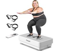 Vibration Plate Exercise Machine, Full Body Vibration Platform for Lymphatic Drainage Pure White