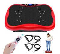 Vibration Plate Exercise Machine, Health & Fitness Full Body Vibration Platform, Portable Vibration Plate Platform for Weight Loss Home Fitness, Lymphatic Drainage, w/Resistance Bands+Remote