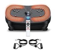 Vibration Plate Exercise Machine, LERTIN Portable Full Body Vibration Platform for Lymphatic Drainage, 9 Preset Auto Mode Fitness Board for Weight Loss Shaping, with Resistance Bands, 99 Levels 02