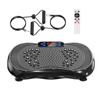 Vibration Plate Exercise Machine, Lymphatic Drainage Machine for Weight Loss, 100-Speed Platform with Remote & Bands, Quiet Full Body Vibrating Plate 500 Lbs Capacity Fitness Platform(Black)