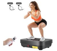 Vibration Plate Exercise Machine, Powerful Fitness Platform with 2 Resistance Bands for Whole Body Workout, 99-Speed Adjustable,450lbs Capacity,Bluetooth Speaker,Weight Loss/Shaping/Lymphatic Drainage