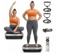 Vibration Plate Exercise Machine Weight Loss, Whole Body Workout Vibration Plate Lymphatic Drainage, 120 Adjustable Speeds, Built-in Bluetooth Speaker 330 Lbs Capacity for Shaping Wellness Home Office