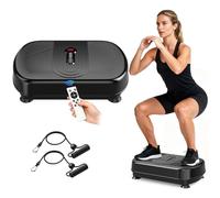 Vibration Plate Exercise Machine,Whole Body Vibration Plate with Auto/Manual Mode&Bluetooth,Silicone Pedal, Loop Bands,Shake Board for Women Men Weight Loss Strength Toning