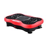 Vibration Plate Exercise Machine - Whole Body Workout Vibration Fitness Platform w/Loop Bands and Resistance Bands - Home Training Equipment for Recovery Wellness Weight Loss (Red )