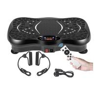 Vibration Plate Exercise Machine with Bluetooth Speaker, Whole Body Vibration Fitness Trainer, 99 Speeds&10 Training Modes, Remote Control + Resistance Bands, Max Load 150KG Home Body Toning Equipment