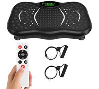 Vibration Plate Exercise Machine with LCD Display, 5 Preset Modes, 99 Speed Levels, Resistance Bands, Remote Control