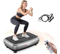 Vibration Plate, MOSUNY 2026 Powerful Vibration Plate Exercise Machine With Dual Motors, Comfortable Silicone Pad, 204 kg Weight Capacity Vibration Plate For Lymphatic Drainage & Weight Loss