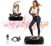 Vibration Plate, MOSUNY Vibration Plate Exercise Machine For Lymphatic Drainage, 2025 Upgraded Double Motors Vibration Plate for Weight Loss, 450 LBS Capacity Vibration Plate For Whole Body Workout