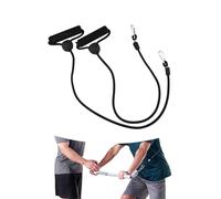 Vibration Plate Resistance Bands-PE Core Exercise Cords with Handles -Stretchable and tear-resistant-Universal Fit for Power Plate,Steppers (Black,2pcs)