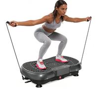 Vibration Plate, Vibration Plate Exercise Machine, Vibration Plate for Lymphatic Drainage, for Weight Loss, 2025 Upgraded Double Motors Vibrating Plate (Charcoal)