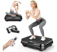 Vibration Plate, Vibration Plate Exercise Machine, Vibration Plate for Lymphatic Drainage, for Weight Loss, 2025 Upgraded Double Motors Vibrating Plate (Black)