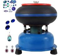 Vibration Polishing Machine, Electric Rock Tumbler, 9.4 Inch Vibratory Bowl Tumbling Machine for Edge Burr Cleaning and Surface Stain Removal