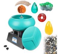 Vibration Polishing Rotary Tumbling Machine, Jewelry Vibration Polishing Machine, for Stone Geology Mineral and Small Metal Parts(L)