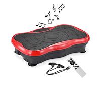 Vibration Power Plates Vibration Plate Hine with Speaker Remote Control 2 Resistance Bands Vibration Fitness Trainer for Weight Loss Red Vibration Exercise Hine (Red Vibration Exercise Hine )