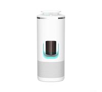 Vibration Sensor Car Diffuser USB Essential Oil Air Freshener for Stress Relief While Driving (White)