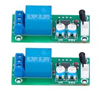 Vibration Sensor Module, Sensitivity Timing DC 12V Adjustable Relay Switch Alarm Sensor Module Vibration Switch (2Pcs)
