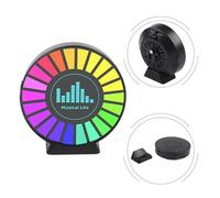 Vibration Sensor RGB Sound Pickup Lamp Detector Black ABS | This sound-activated pickup lamp detects subtle audio vibrations with high sensitivity to enhance ambient investigations.