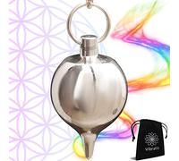 Vibratis Premium Divinatory Pendulum Water Drop Shape Universal Radiesthesia Pendulum Silver Metal