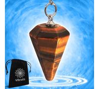 Vibratis Tiger Eye Crystal Pendulum - Stone of Protection and Rootedness [Satisfaction Guaranteed]