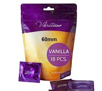 VIBRATISSIMO XXL Vanilla Condoms 18-Pack I Premium Condoms with Aroma I Condoms for Men I Vanilla Flavored Condoms with Thin Wall Thickness & Aromatized I Thin Feel Condoms I w=60mm