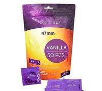 VIBRATISSIMO XXS Vanilla Flavored Condoms - Premium Aroma, Thin Wall, 50-Pack (w=47mm)