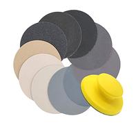 VIBRATITE 5 Inch Wet Dry Sandpaper Variety 80 to 7000 Grit + Sponge Handle Sanding Block Kit, Waterproof Sand Paper, for Wood Furniture Finishing, Metal Sanding and Automotive Polishing 40 Pcs by
