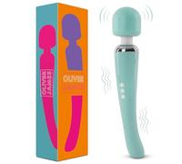 Vibrator by Oliver James - Large Wand Massager for Women - Water-Resistant Dildos, Wireless, 20 Vibration Modes & 8 Speeds - Adult Sex Toys for Men and Women, Anal Dildo, Vibrators (Green)