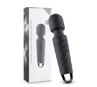 Vibrator for Women Magic Wand Vibrator G Spot Dildo Clitoral Wand Vibrator Powerful Rechargeable Wand Massager Sex Toys for Women Adult Toys Waterproof Black