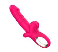 Vibrator for Women Sex Toys, 2x10 Vibration & 10 Thrusting with Ring Handle G Spot Vibrators Enhance Stimulation, Tongue Licking Clitoral Vibabrator for Couples & Solo Play