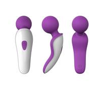 Vibrator for Women, Skin Soft Silicone Handheld Wireless Waterproof Body Massager, 9 Vibration Patterns 9 Speeds USB Charging, for Ultimate Relaxation Massage Wand (Purple)