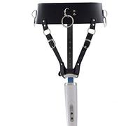 Vibrator Leather Constrained Forced Strap - Electric Waistband Harness Fixed Tie Belt Holder(Wand Or Vibrator Not Included)