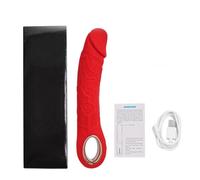 Vibrator Realistic Dildo Clitoris G-Spot Anal Vaginal Stimulator with 10 Powerful Vibration Mode&Heatable Waterproof for Adults Game/Sex Toy (red)