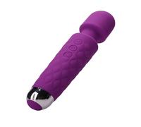 Vibrator Sex Toy - Discreet Magic Adult Wand for Her-for Couples or Individuals-Soft, Sexy, Vibrating Waterproof Silicone Massager Quiet Flexible Head-Electric Dildo for Ladies (Purple)