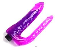 Vibrator Sex Toy Thick 8 Inch 9 Inch Multi Speed Jelly Black Pink Purple Flesh G Spot Double Penetration Clitoral Vibrators Dildo Vibrating for Women Men Couples (Flesh, Double Penetration Vibrator)