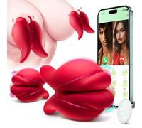 Vibrator Sex Toys Nipple Toys for Women - Nipple Clamps BDSM Toys Clitoral Stimulator with 10 Vibrating Mode, Remote Control Adult Toys for Women Couples Pleasure