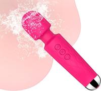 Vibrator Wand,Adult Sex Toy Wand, G Spot Dildo, Clit Vibrator, Sex Vibrators,Clitoris Stimulation,with 8 Speeds & 20 Patterns, Quiet,Fully Waterproof,Vibrating Wand for her Pleasure (Pink)