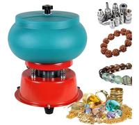 Vibratory Rock Tumbler, 5L Jewelry Polishing Machine for Grinding and Burnishing, Easy to Use Tool for Beginners and Professionals, 8in Drum