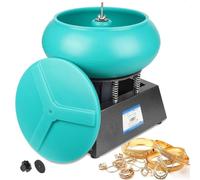 Vibratory Rock Tumbler Jewelry Polisher, Capacity Barrel Grinder for Jade and Beeswax Polishing, Vibration Polishing Machine for Brass and Gemstones