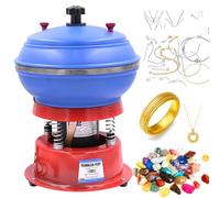 Vibratory Tumbler Polisher, 8 inch Jewelry Vibration Polishing Machine, 3.5L Jewelry Equipment Vibratory Tumbler Polishing Machine, Rock Tumbler Machine, DIY Stone Polishing Machine