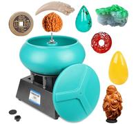 Vibratory Tumbler Polishing Machine for Metal, Jewelry, and Auto Parts - Efficient 220V 250W Buffer Tool for Crafts and Parts Finishing