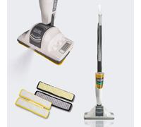 (Vibratwin Dual Action) Electric Floor Polisher VIBRATWIN, Dual Action Machine, Cleaner & Scrubber with Reusable Pads, Ideal for Any Hard Floors