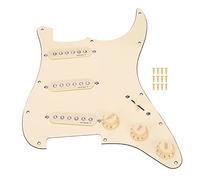 Vibrivio 1 Set Loaded Prewired SSS Pickups Pickguard, ALNICO V Magnet for Electric Guitar, Prewired Pickguard, SSS Loaded Pickguard, Black