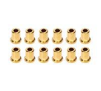 Vibrivio 12Pcs Guitar Ferrules String Cap Mounting Buckle Through Body Bushings, Black, Musical Instruments Parts for Guitar Setup and Maintenance