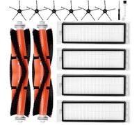 Vibrivio 14 Pcs Replacement Parts for Xiaomi Roborock S5/S50/S55/S5 Max/S6/S60/S6 Max, including 2 Main Brushes, 4 HEPA Filters, 6 Side Brushes, 1 Cleaning Brush, 1 Screwdriver